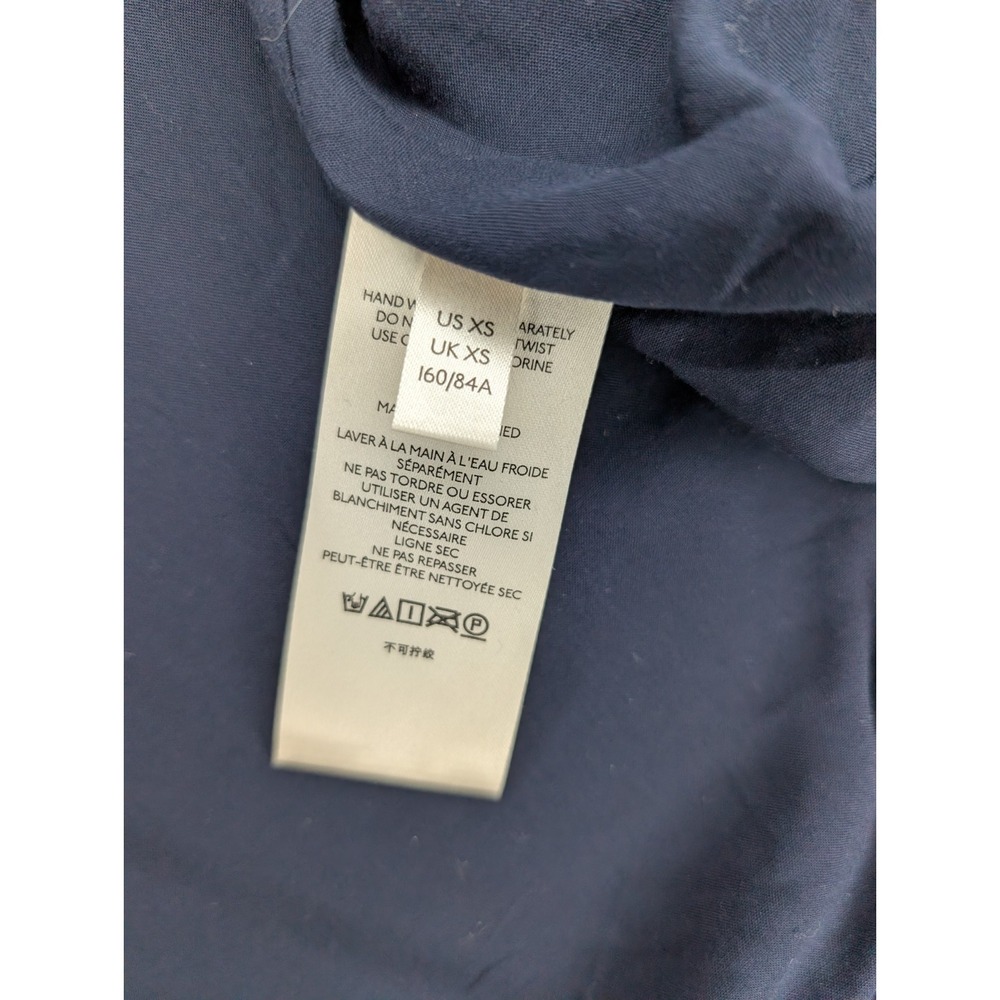 Anthropologie Women's Size XS Esme Blue Velvet Open Kimono Oversized Cardigan - Picture 9 of 11